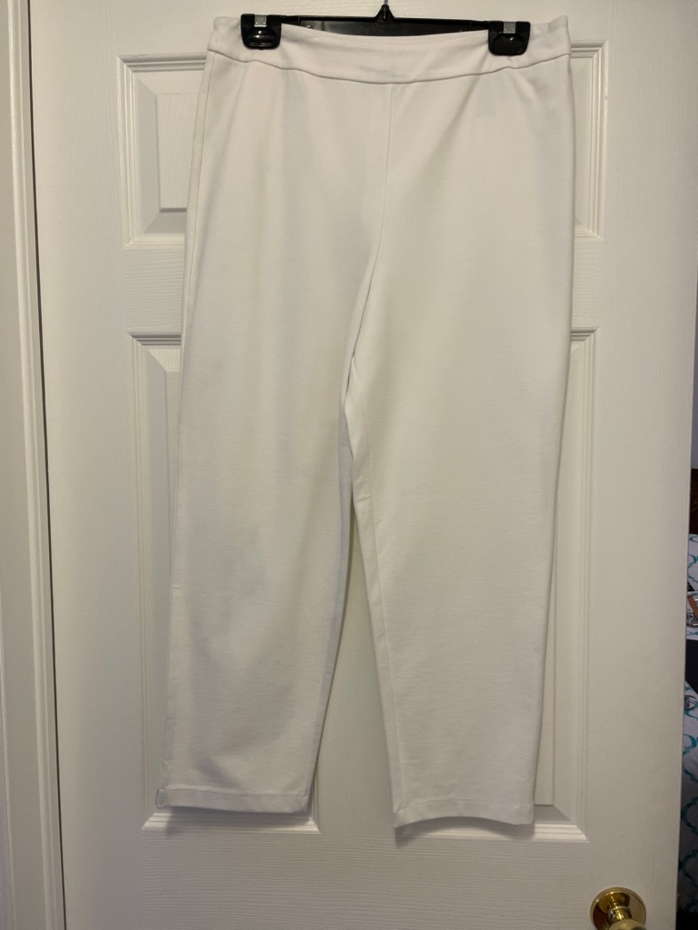Joan Rivers White/Cream Classics Collection Pull-On Knit Pant